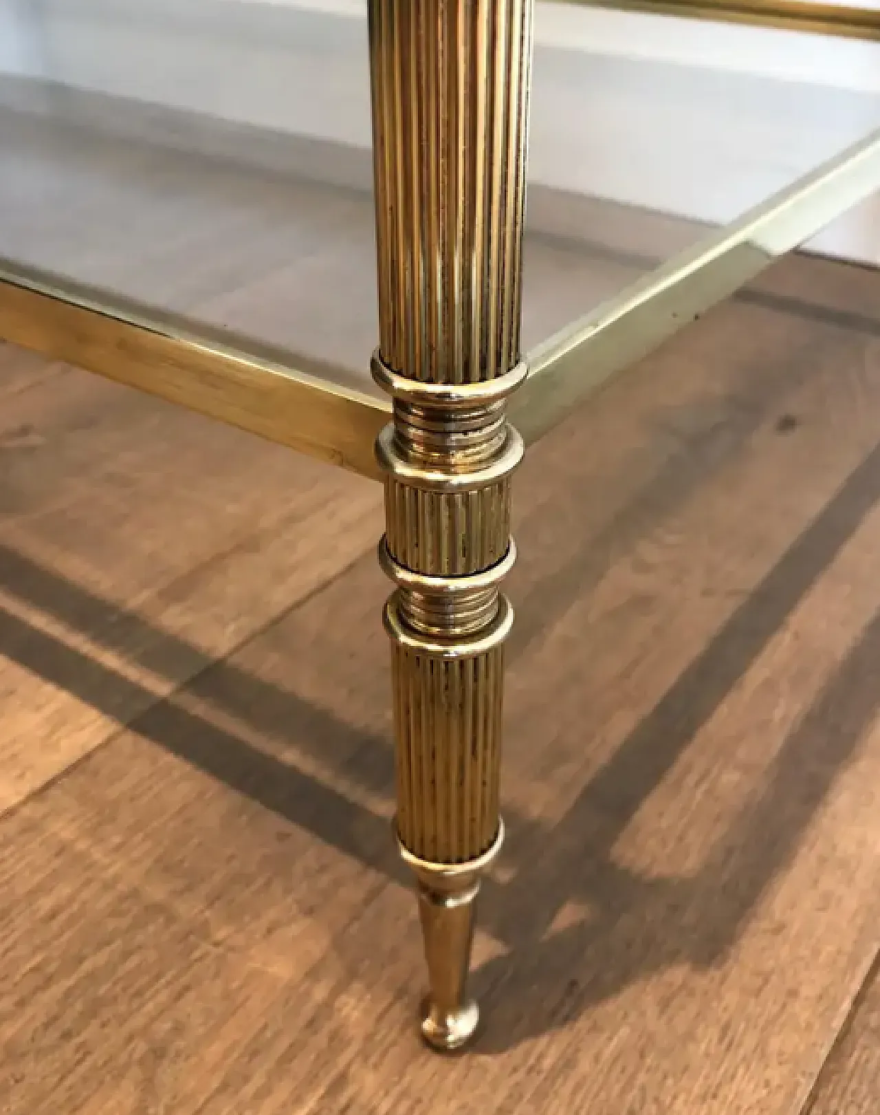 Brass coffee table in the style of the Maison Jansen, 1940s 9