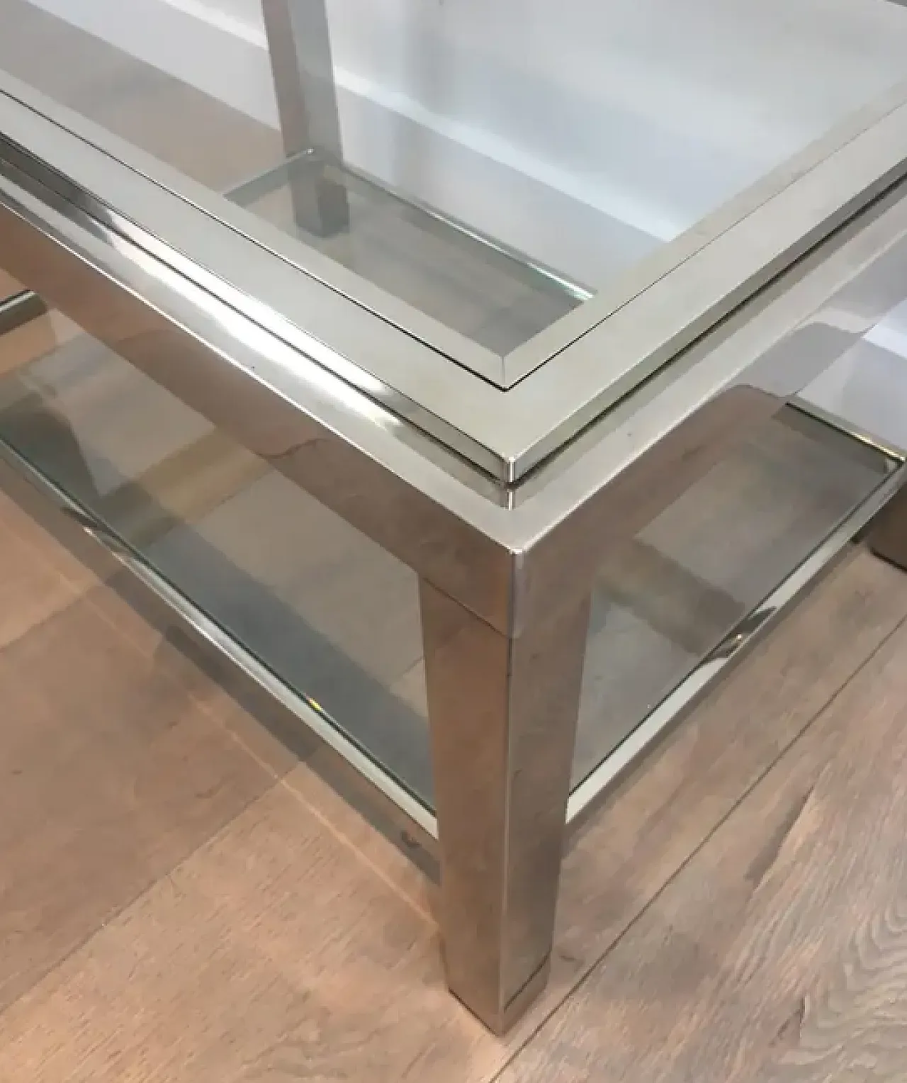 Pair of chrome side tables, 1970s 7
