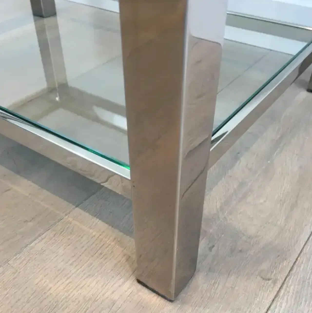 Pair of chrome side tables, 1970s 9