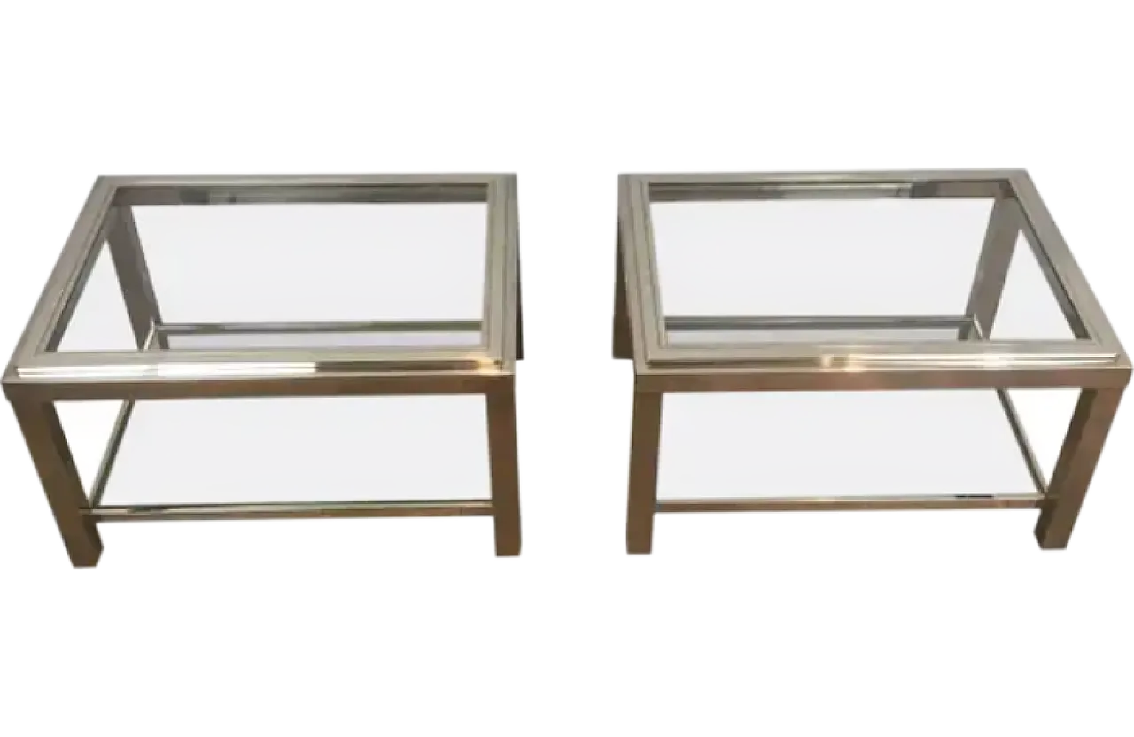 Pair of chrome side tables, 1970s 10