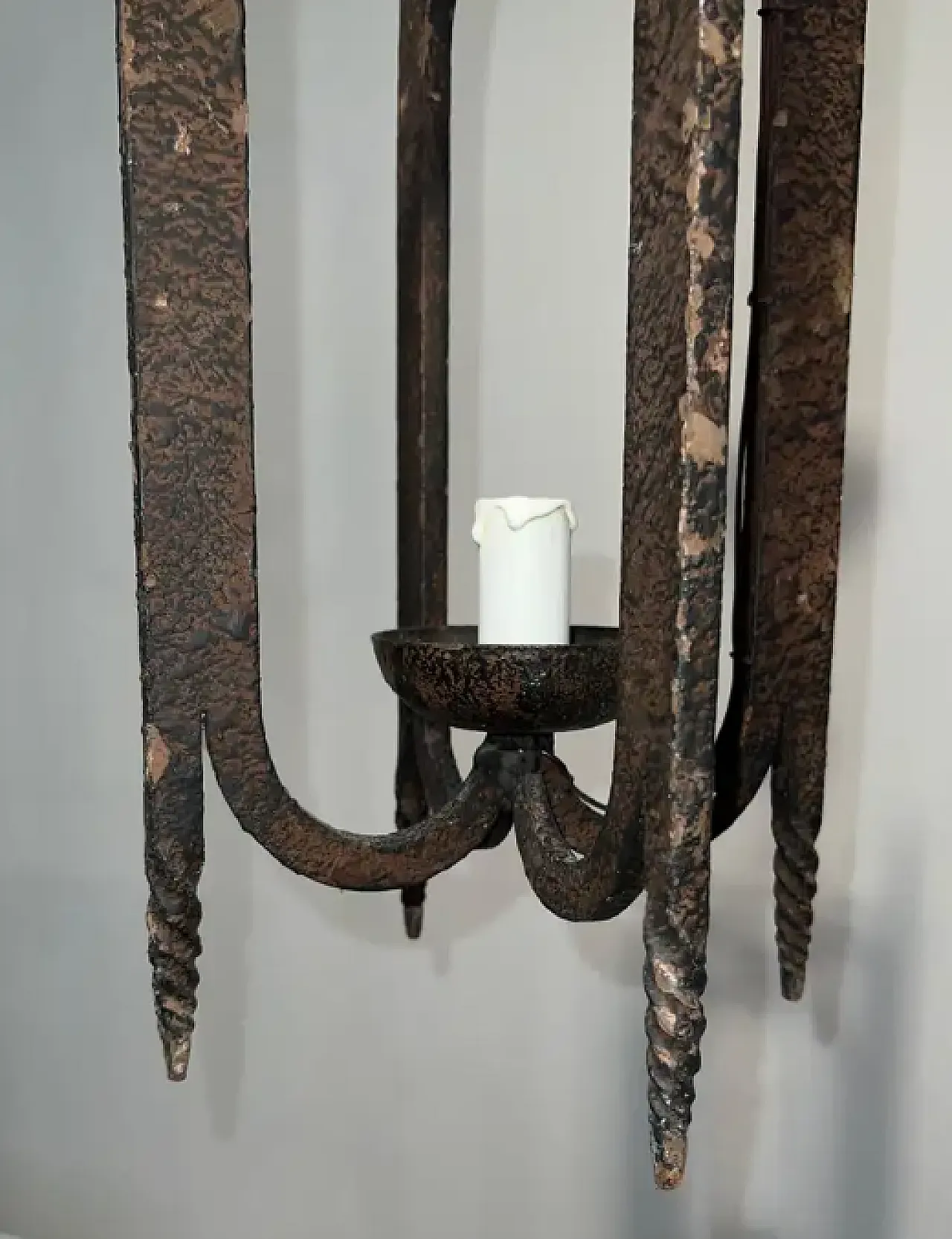 Lanterna in ferro battuto, anni '50 6