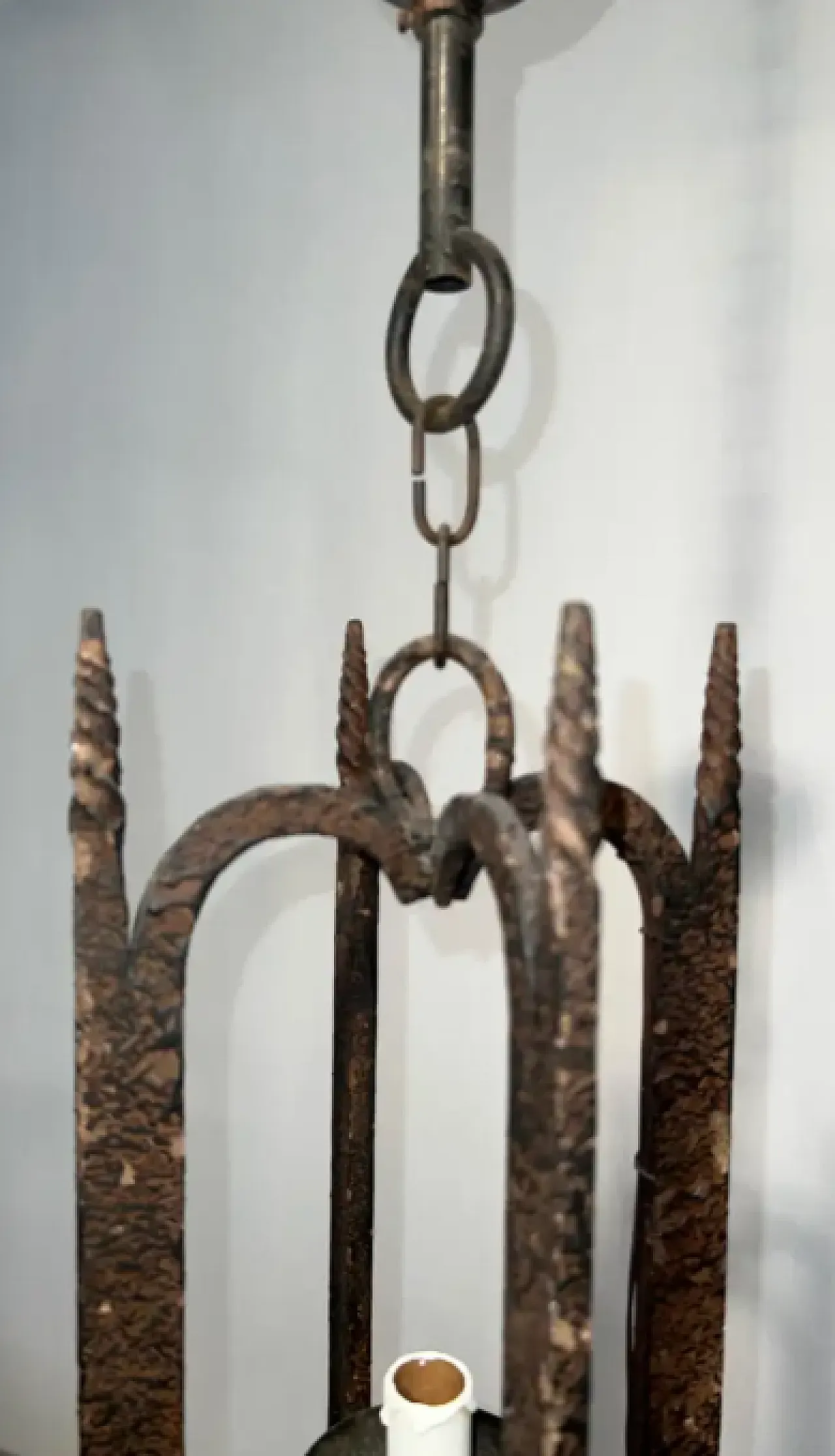 Lanterna in ferro battuto, anni '50 8