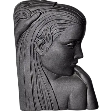 Plaster bust lamp of a woman, 1970s