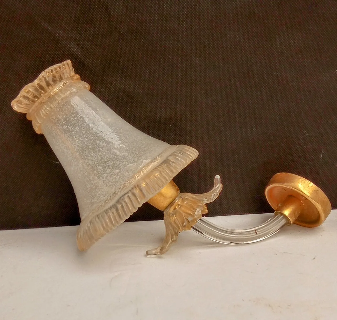 Coppia di applique attribuite ad Archimede Seguso per Seguso, anni '50 7