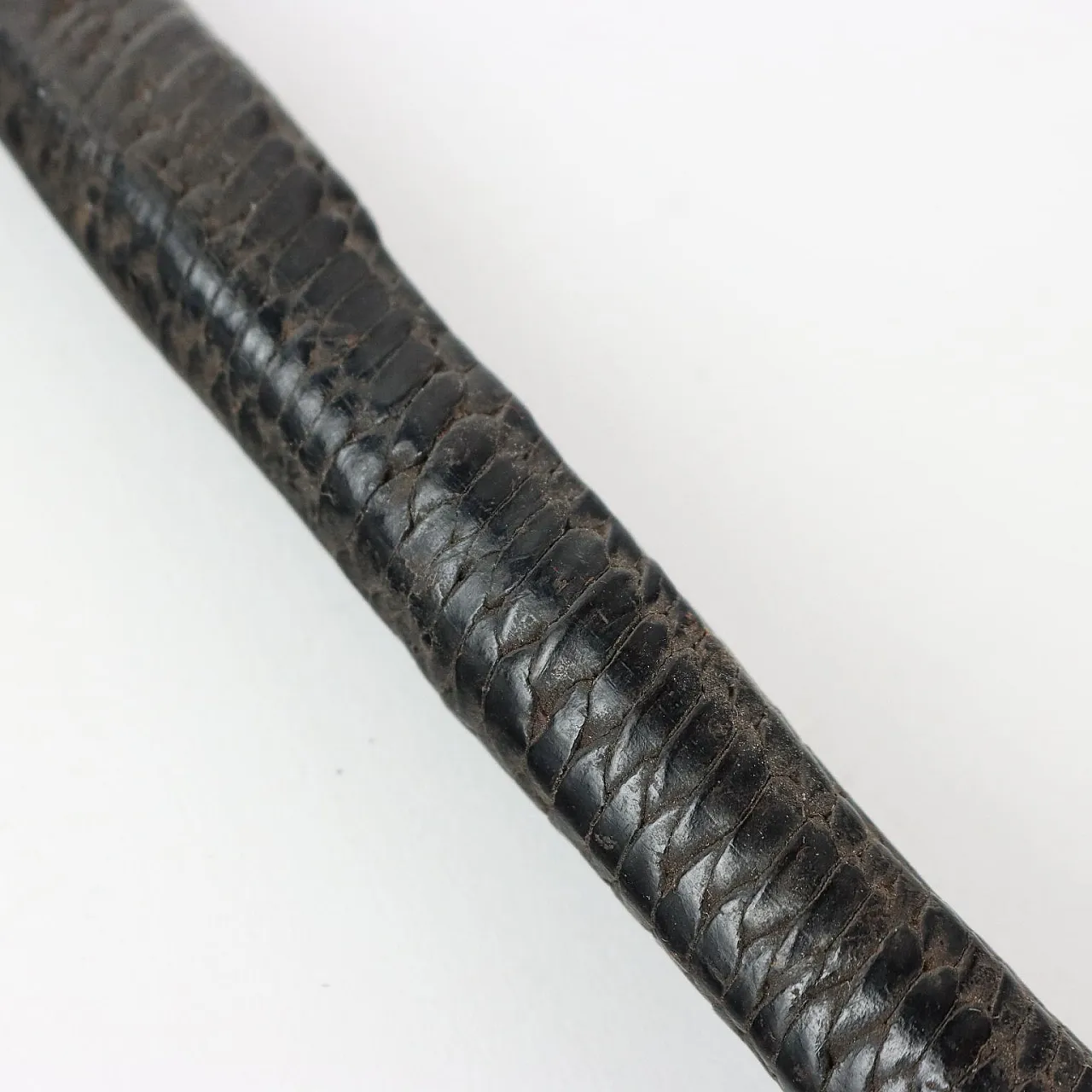 Manzhi iron and leather ceremonial dance axe, 20th century 5