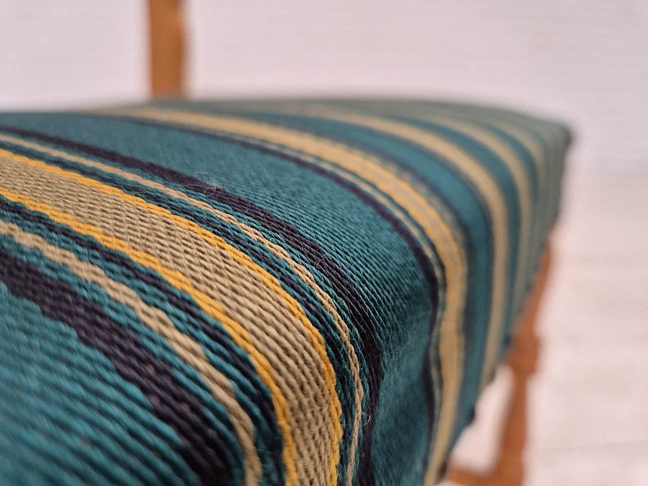 6 Danish dining chairs oak wood, 70s 7