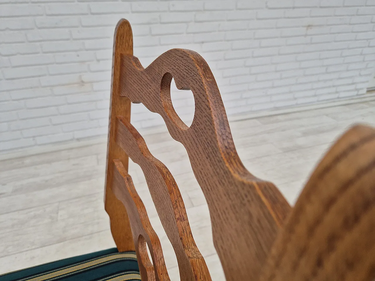 6 Danish dining chairs oak wood, 70s 14