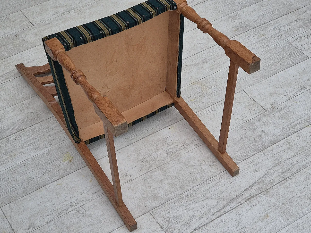 6 Danish dining chairs oak wood, 70s 17