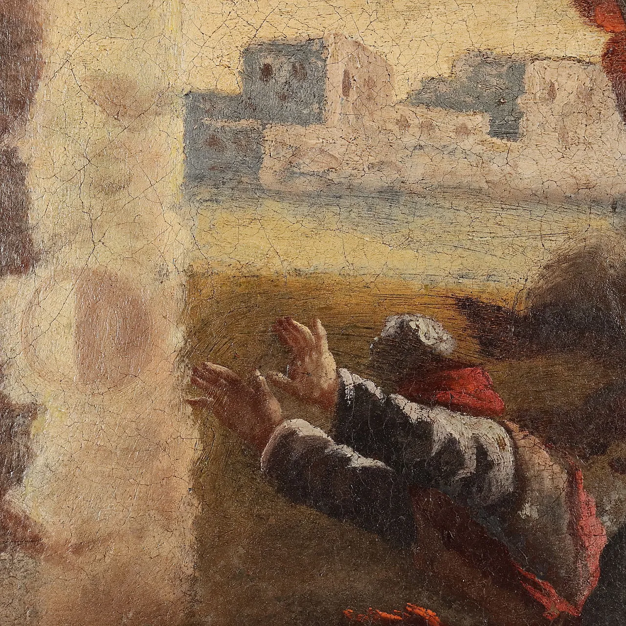 Battle scene, oil on canvas, 18th century 6