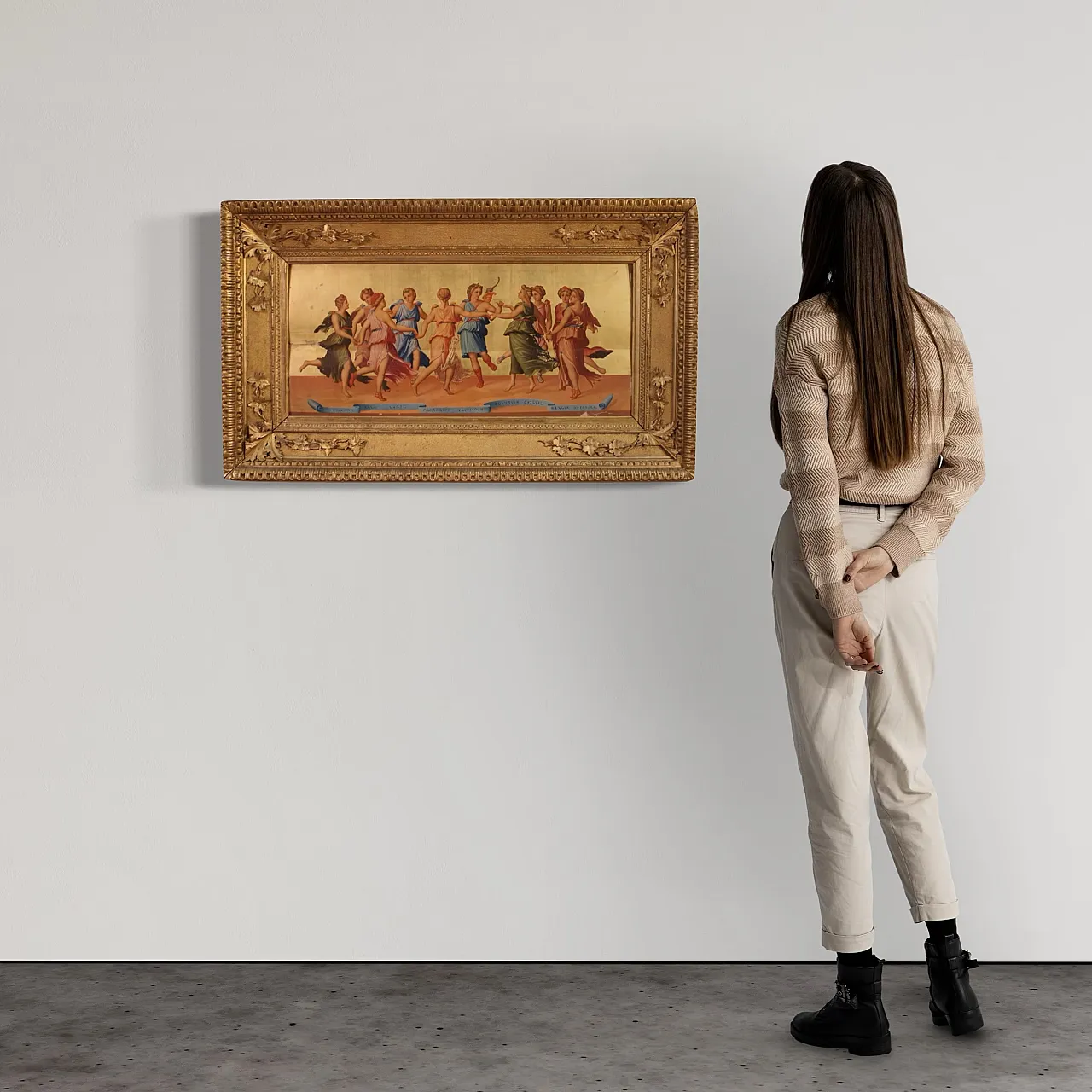 Da Guido Reni, Apollo danza con le Muse, olio su tavola, '800 3