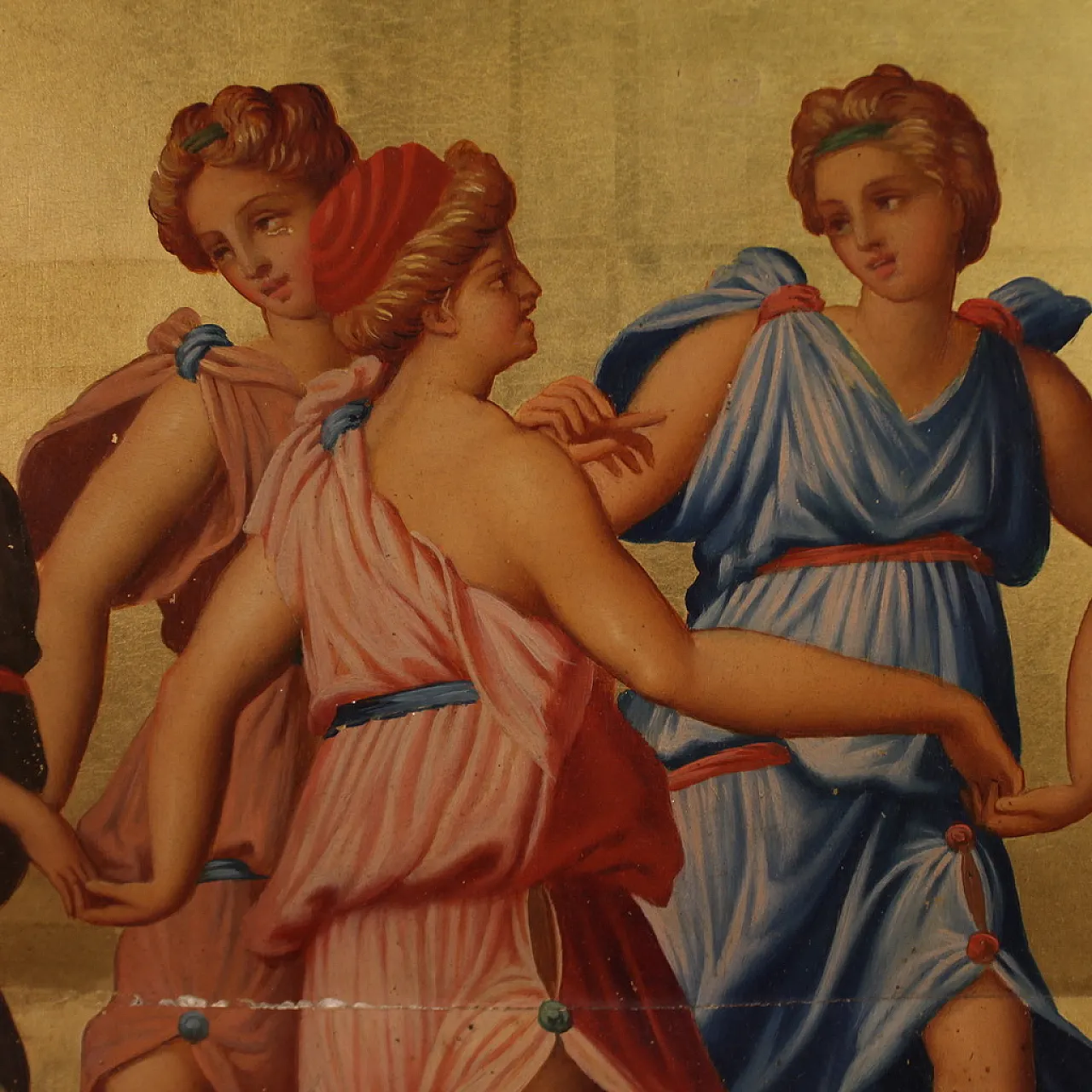 Da Guido Reni, Apollo danza con le Muse, olio su tavola, '800 15