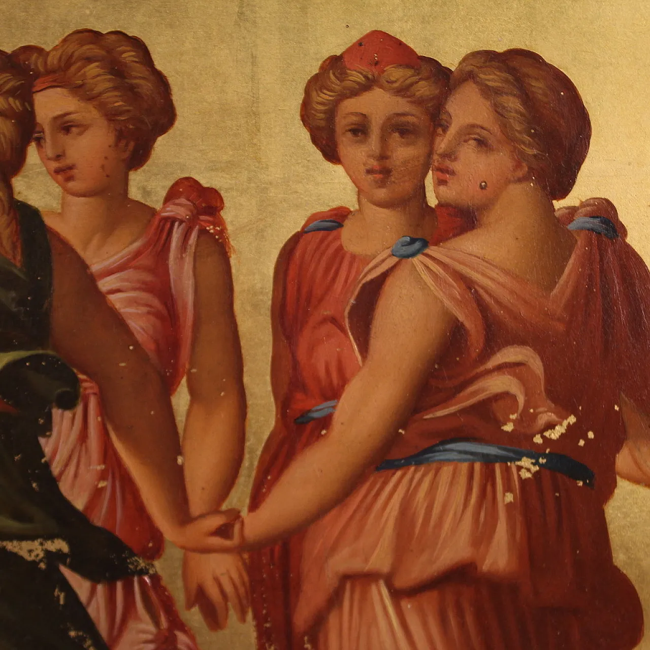 Da Guido Reni, Apollo danza con le Muse, olio su tavola, '800 27