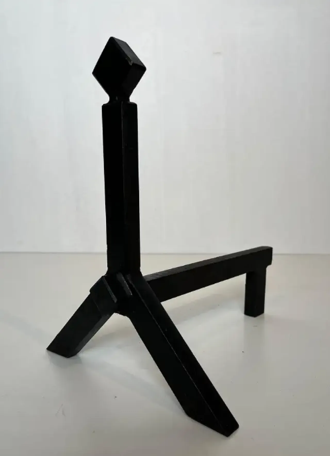 Coppia di Androni modernisti in ghisa e ferro battuto, anni '50 8