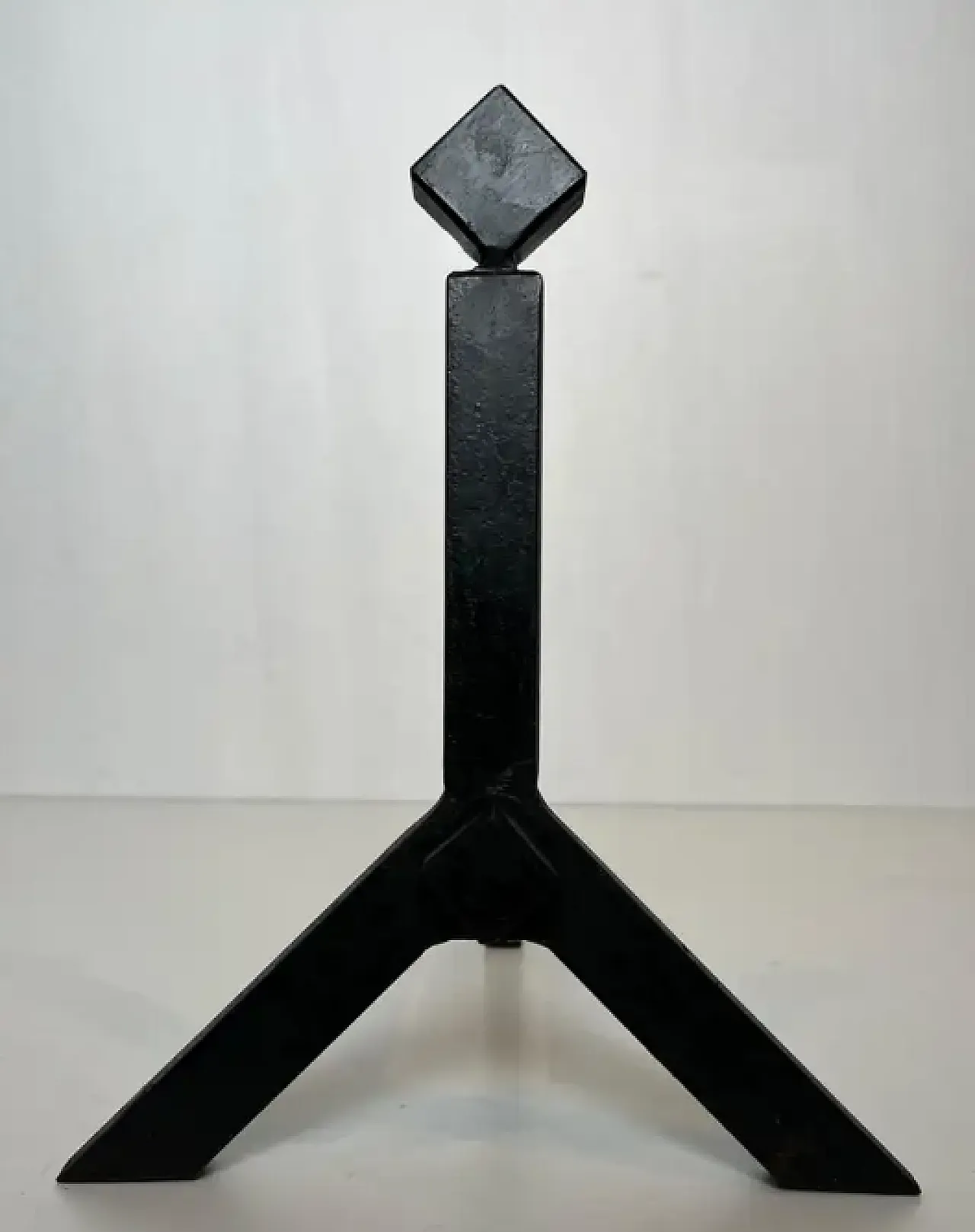 Coppia di Androni modernisti in ghisa e ferro battuto, anni '50 9