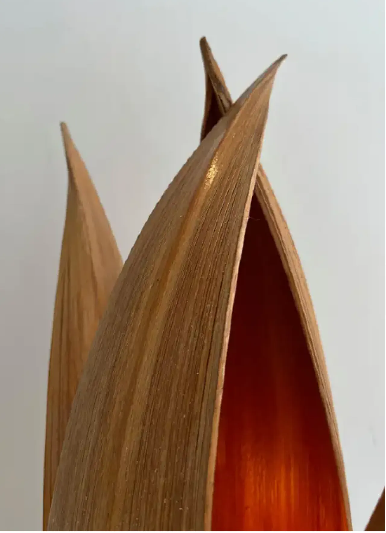 Lampada da tavolo decorativa con palma e corda, anni '70 5