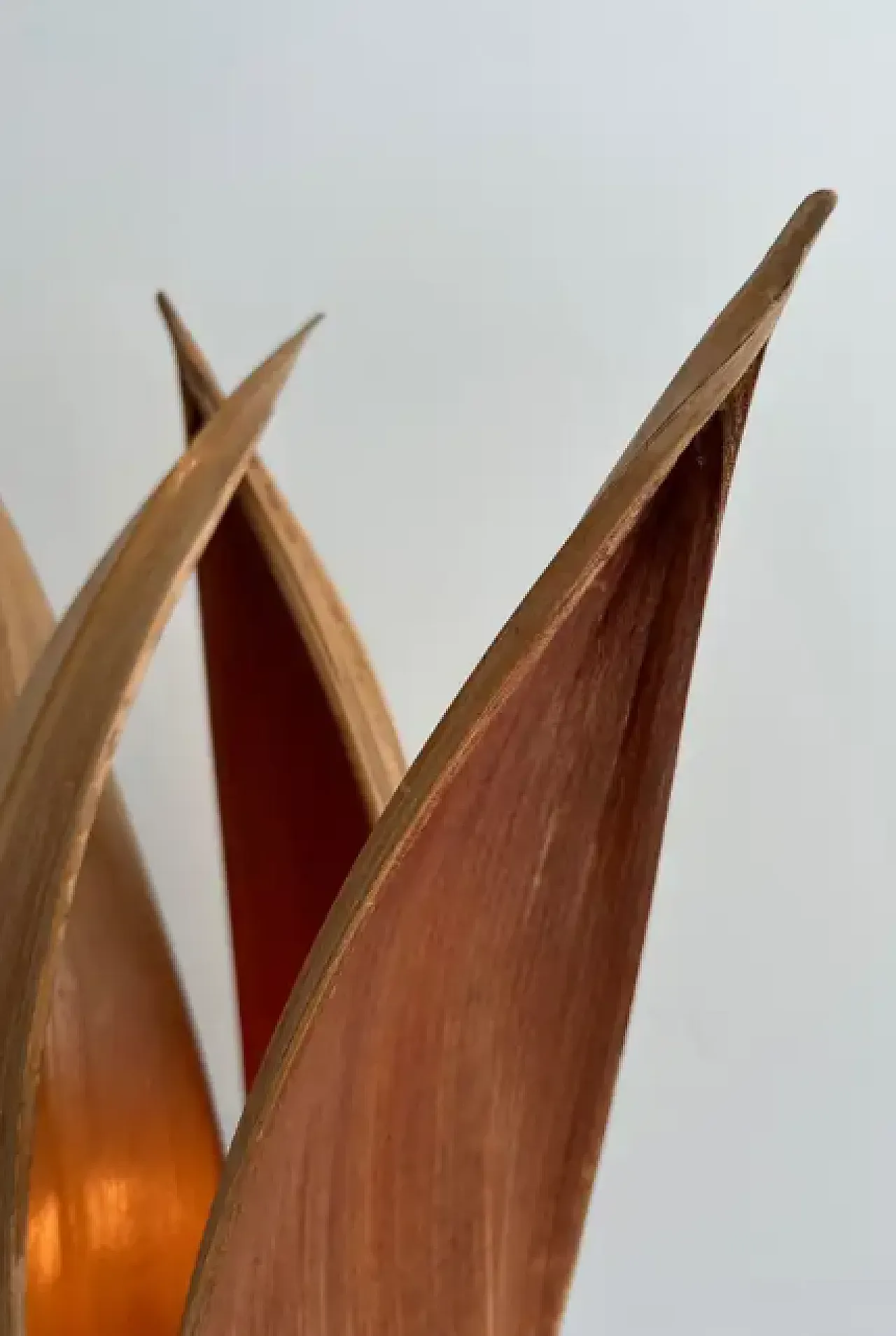 Lampada da tavolo decorativa con palma e corda, anni '70 6