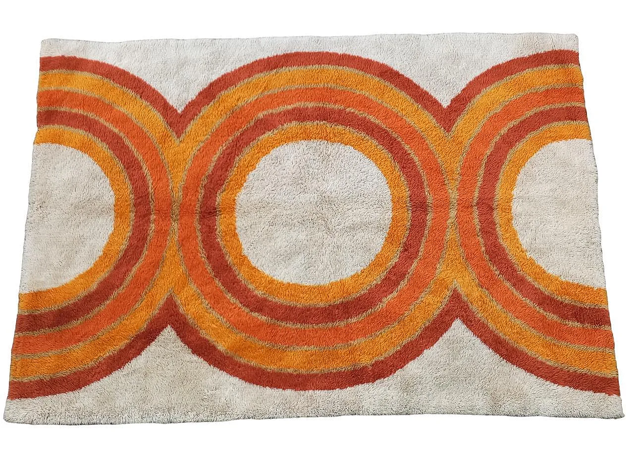 Tappeto Danese RYA in lana di Hojer Eksport Wilton anni ‘70 10