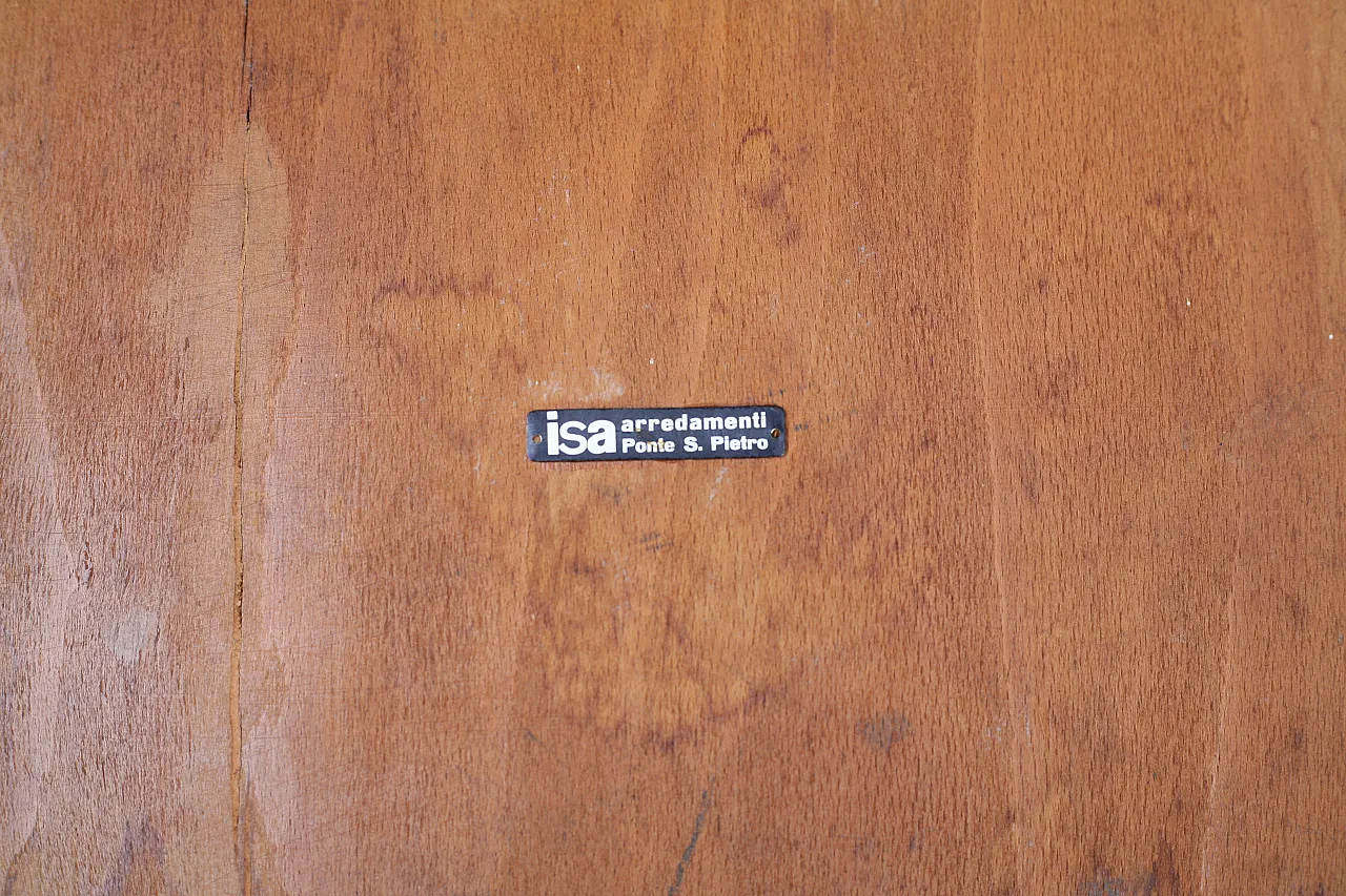 2 ISA chairs in teak and painted metal, 1960s 1