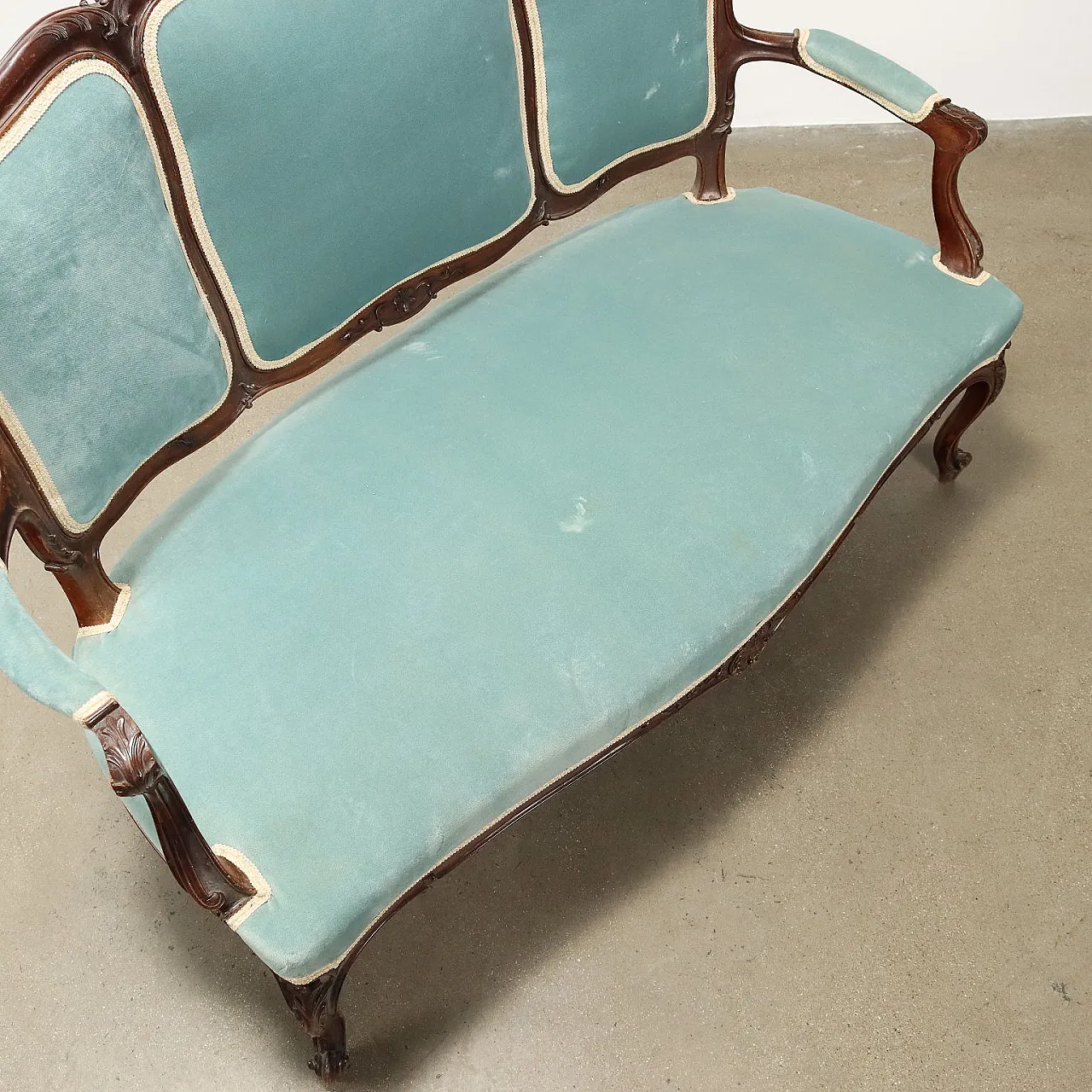 Divano stile Rococò in mogano, inizio '900 6
