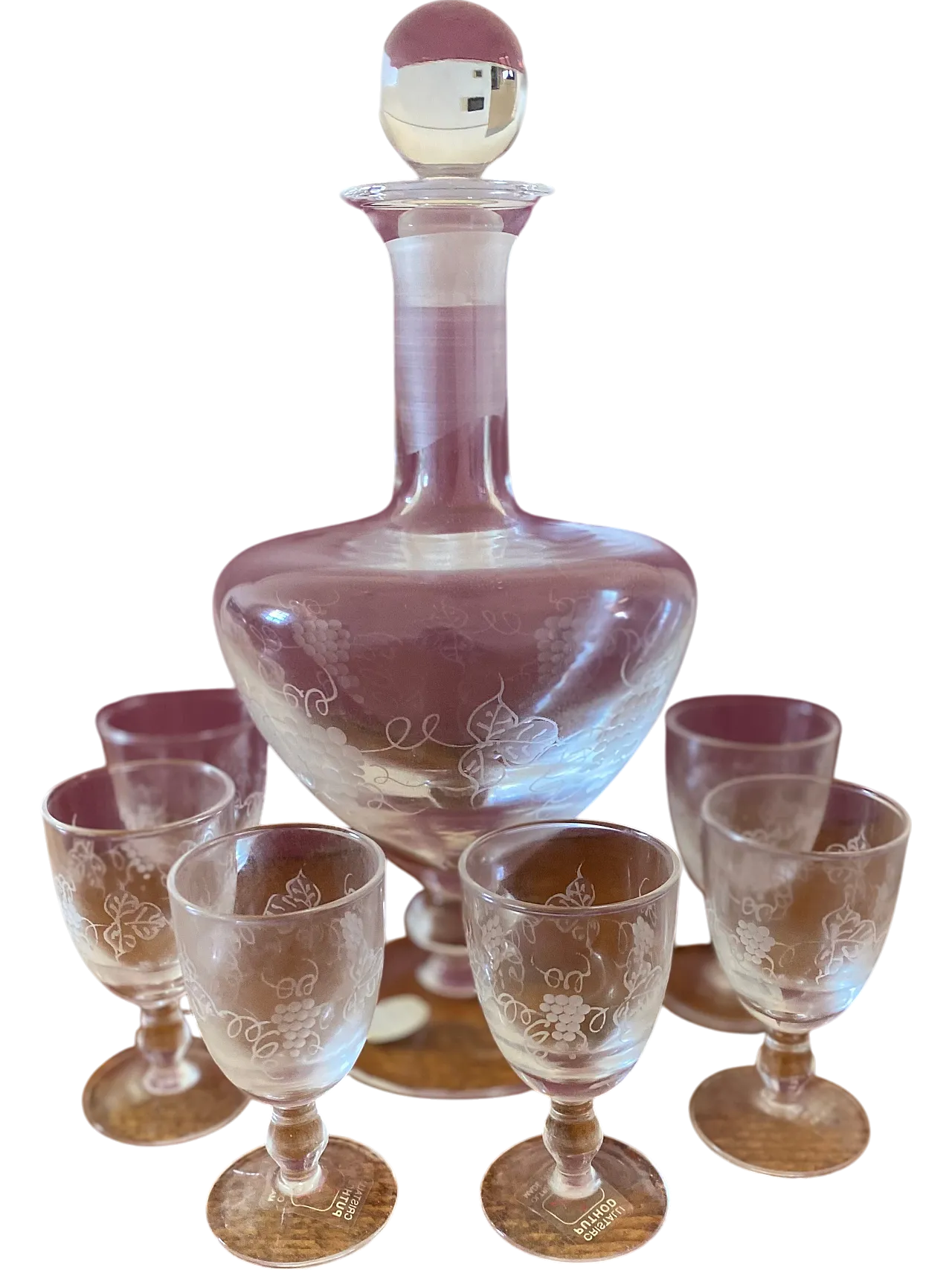 Set da liquore Puthod di Dammi in cristallo, anni '90 5