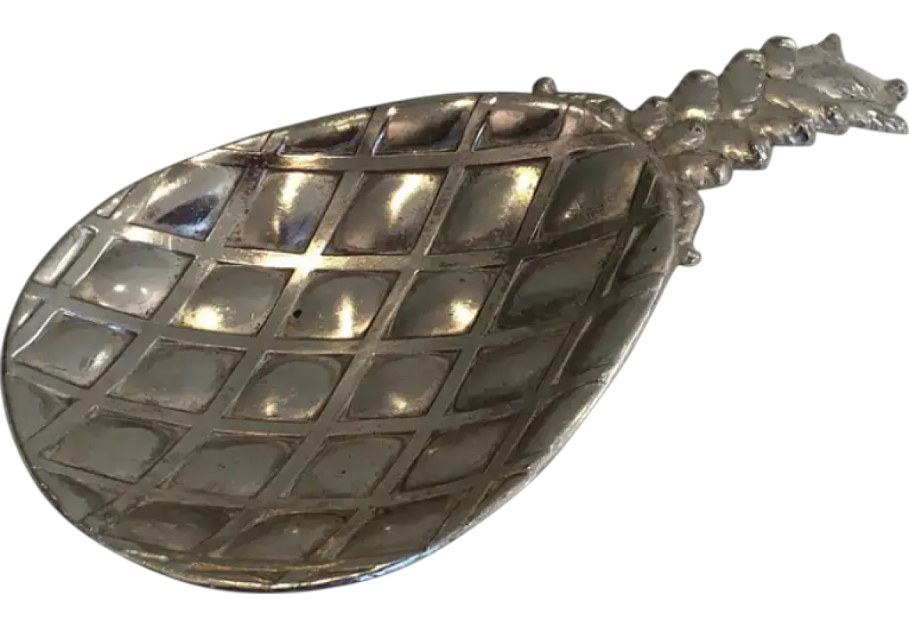 Videopoche ad ananas placcata in argento, anni '70 9