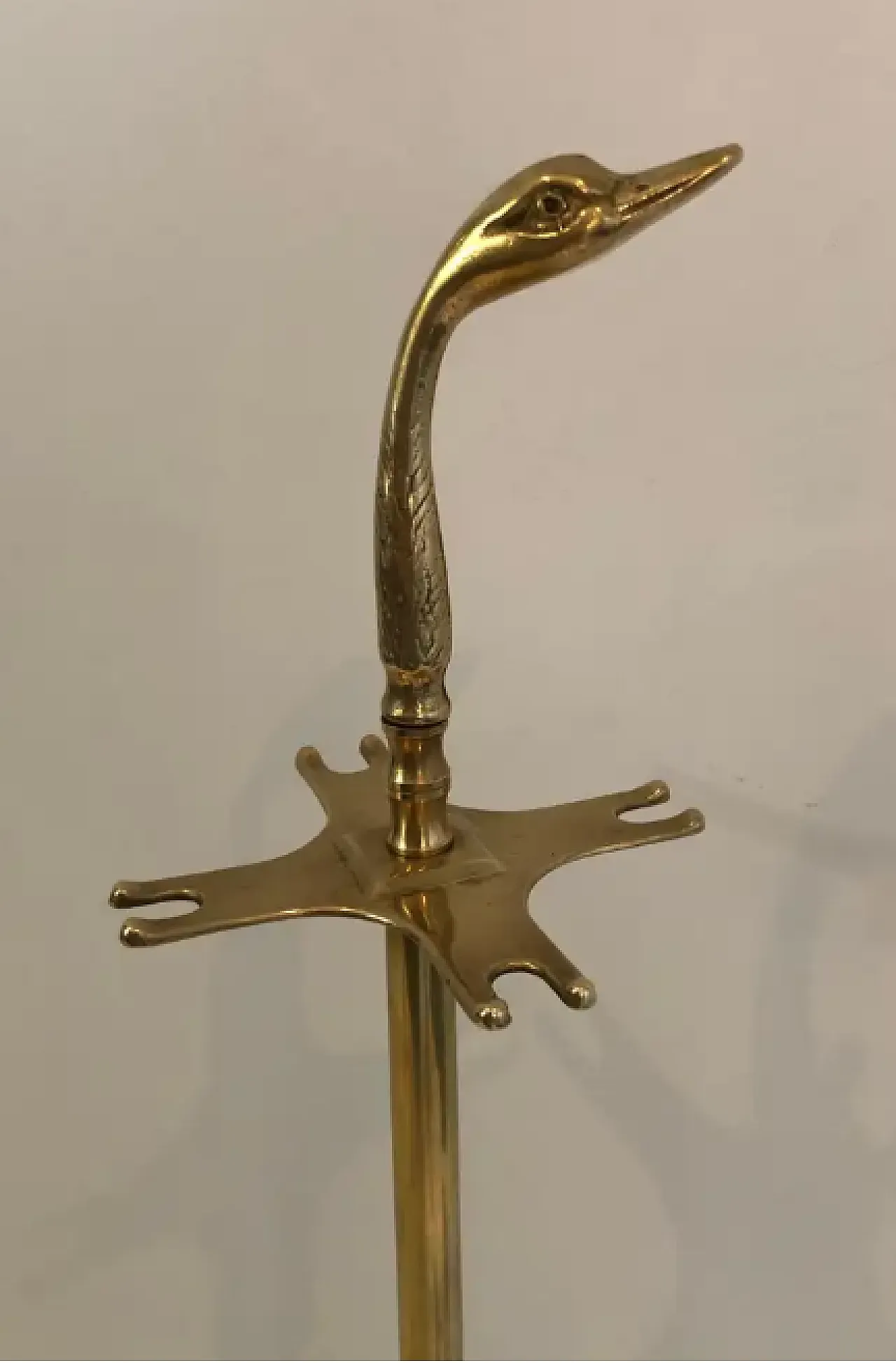 Attrezzi da camino in ottone con teste di anatra, anni '60 16