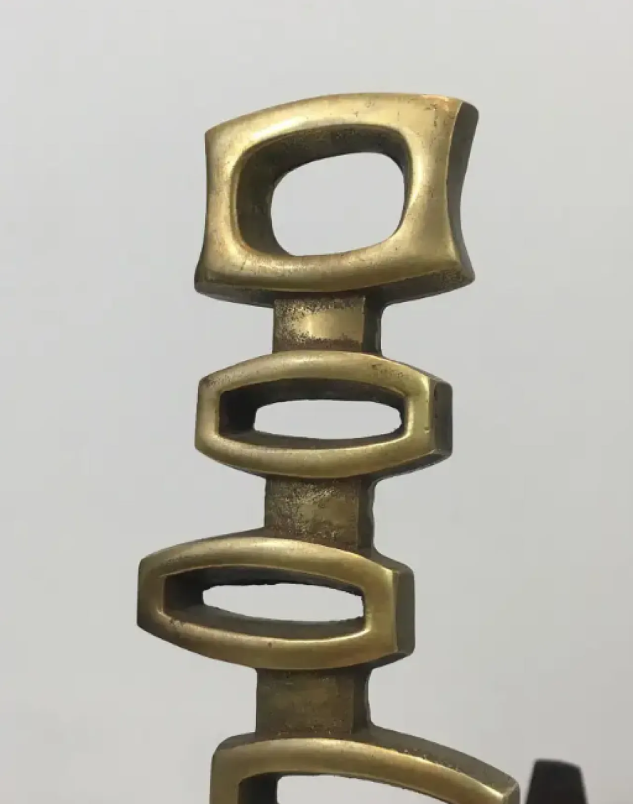 Coppia di Androni modernisti in ottone, anni '70 6