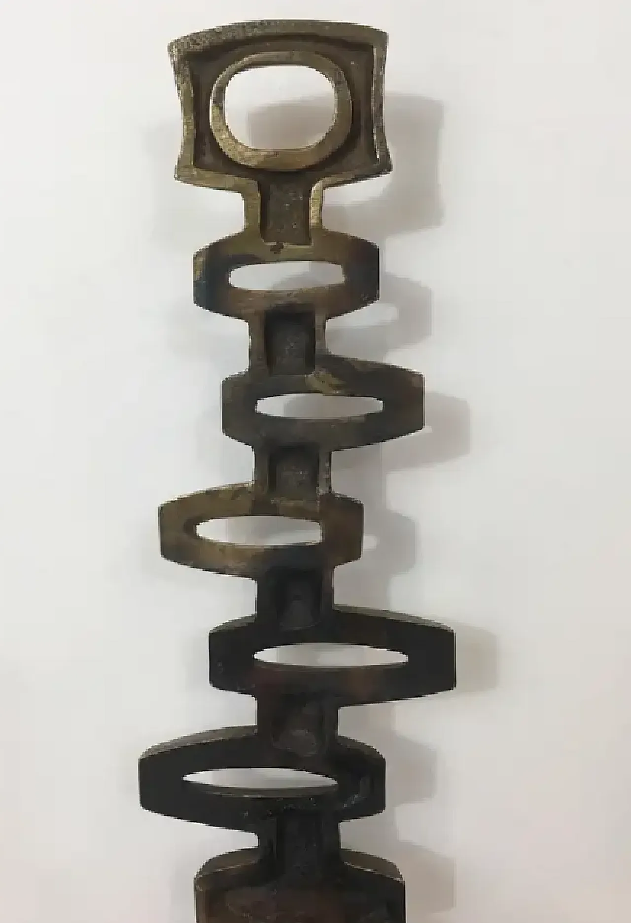 Coppia di Androni modernisti in ottone, anni '70 13