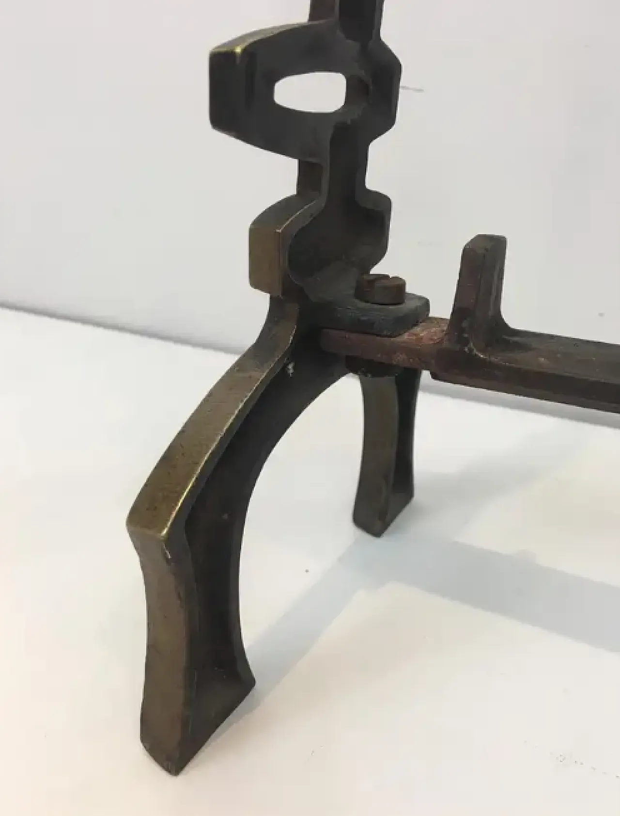 Coppia di Androni modernisti in ottone, anni '70 14