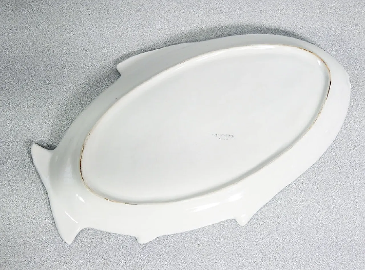 7 Piatti a forma di pesce in ceramica di F.lli Mannella, fine '900 5