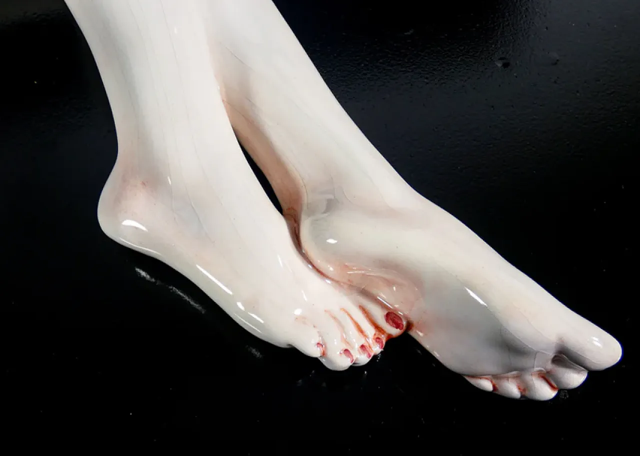 Nudo femminile disteso, scultura in ceramica, anni '30 8