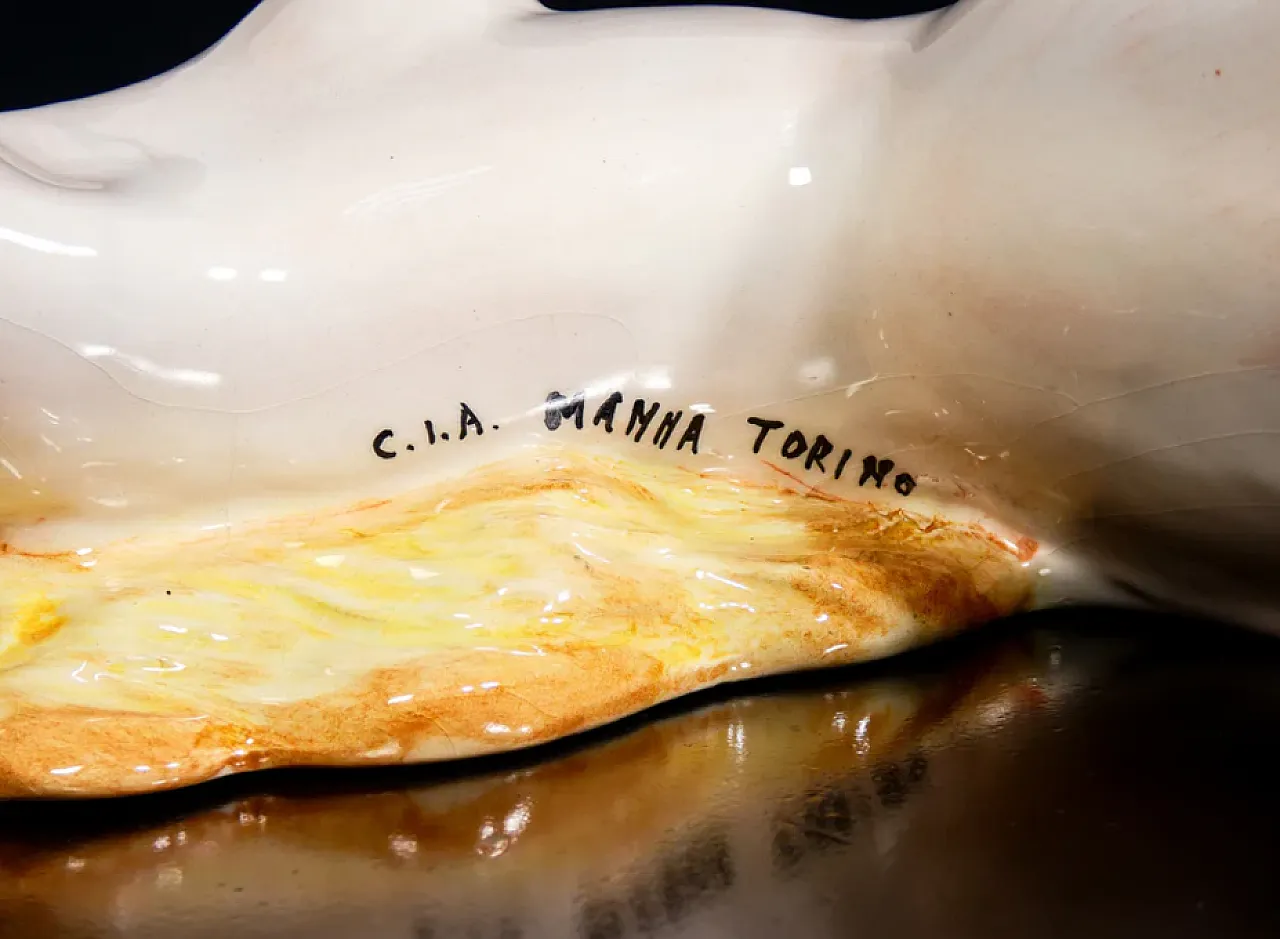 Nudo femminile disteso, scultura in ceramica, anni '30 11