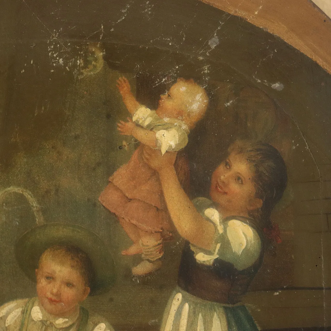 Scuola francese, Le bolle di sapone, olio su lastra di metallo, '800 5