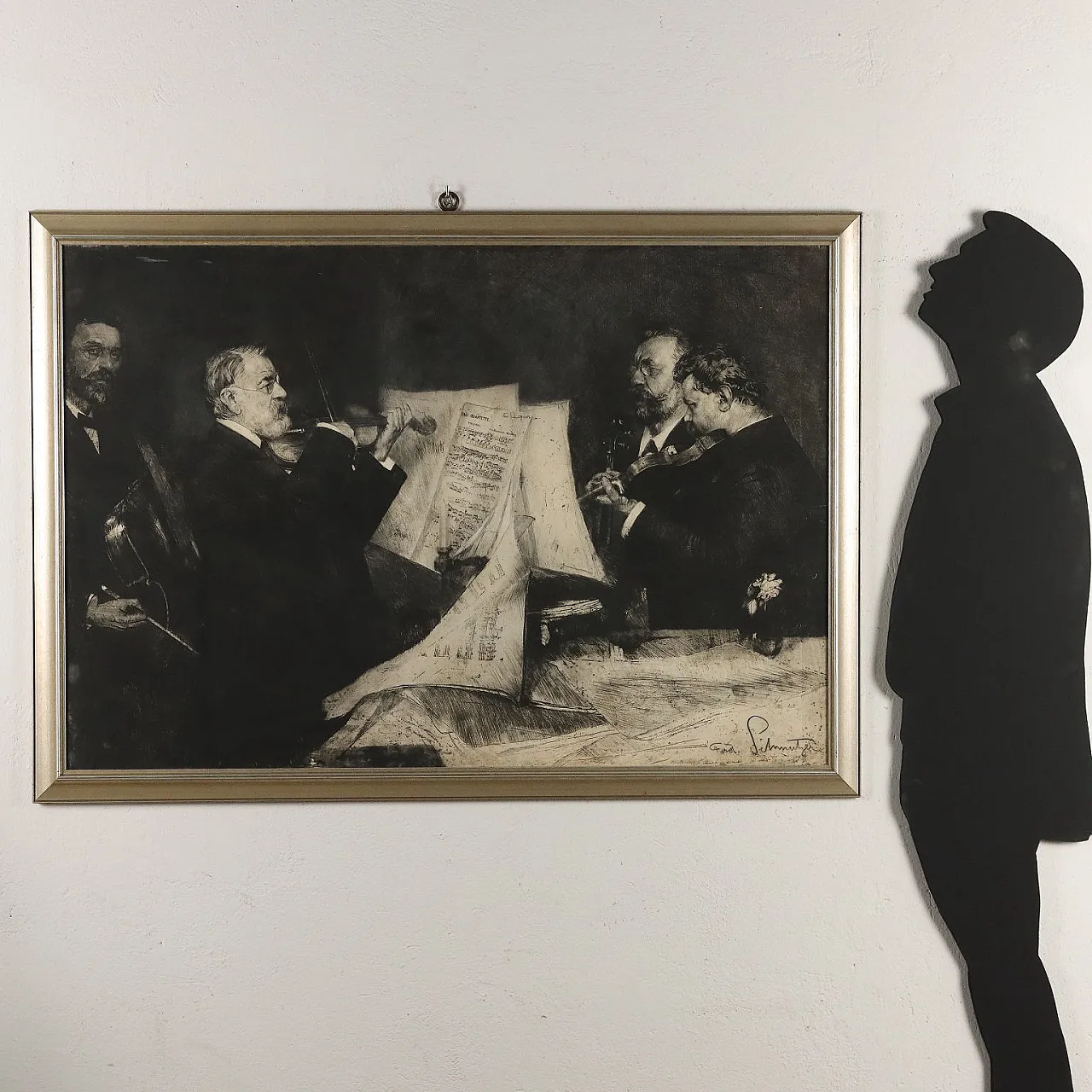 Ferdinand Schmutzer, Joachim Quartet, etching, 1904 2