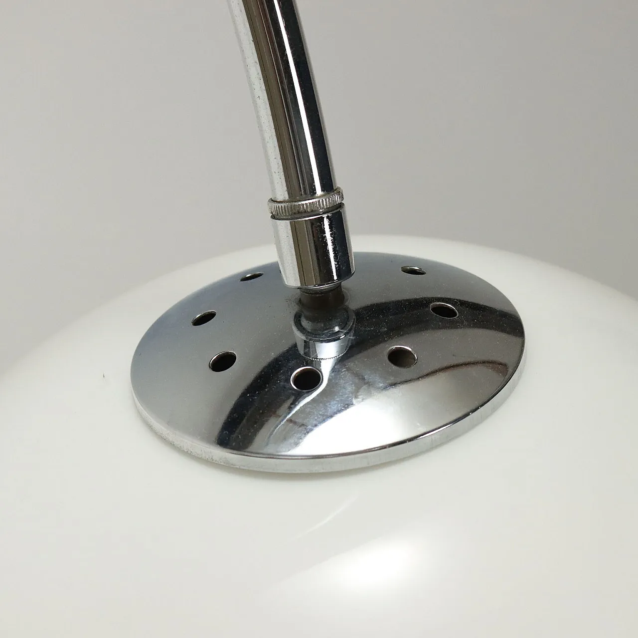 Vintage Floor Lamp Chromed Aluminium Plastic Italy 1970s 6