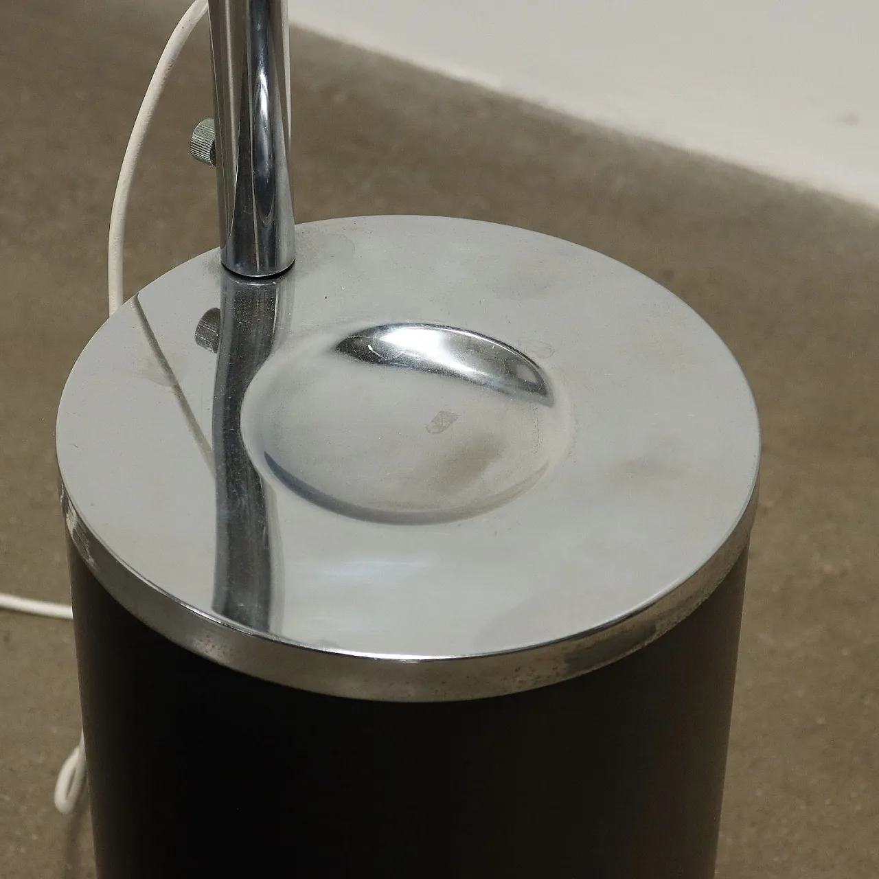 Vintage Floor Lamp Chromed Aluminium Plastic Italy 1970s 8