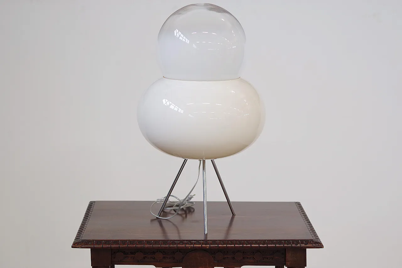 Vintage Rice Paper and Steel Lamp by Saskia Hübner, Italy, 2000s 2
