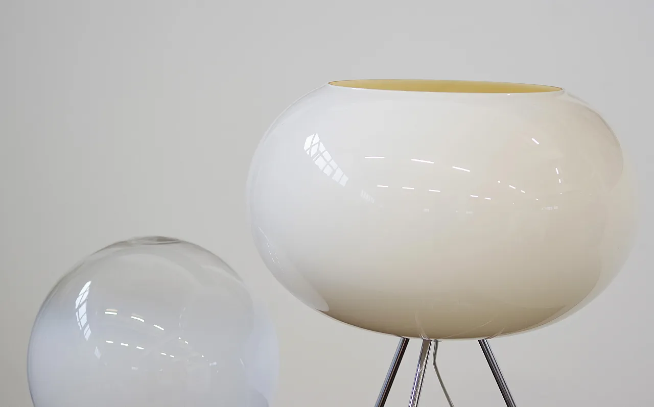 Vintage Rice Paper and Steel Lamp by Saskia Hübner, Italy, 2000s 7