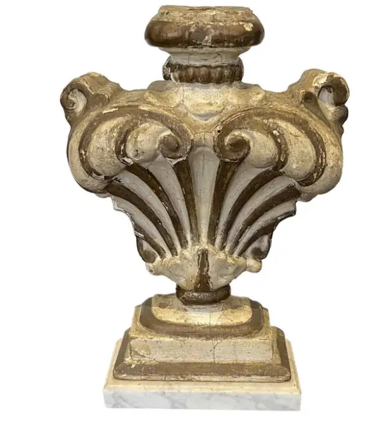 Elemento decorativo in legno e marmo, '700 1