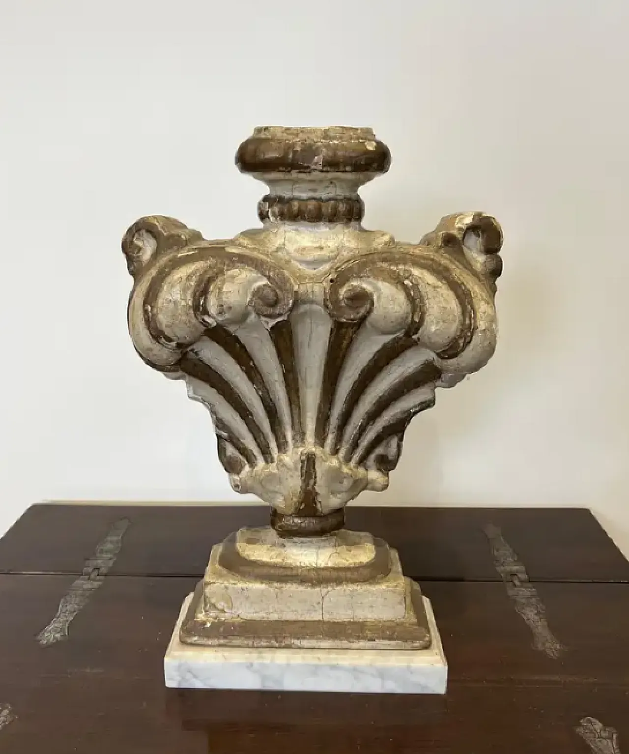 Elemento decorativo in legno e marmo, '700 2