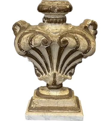 Elemento decorativo in legno e marmo, '700