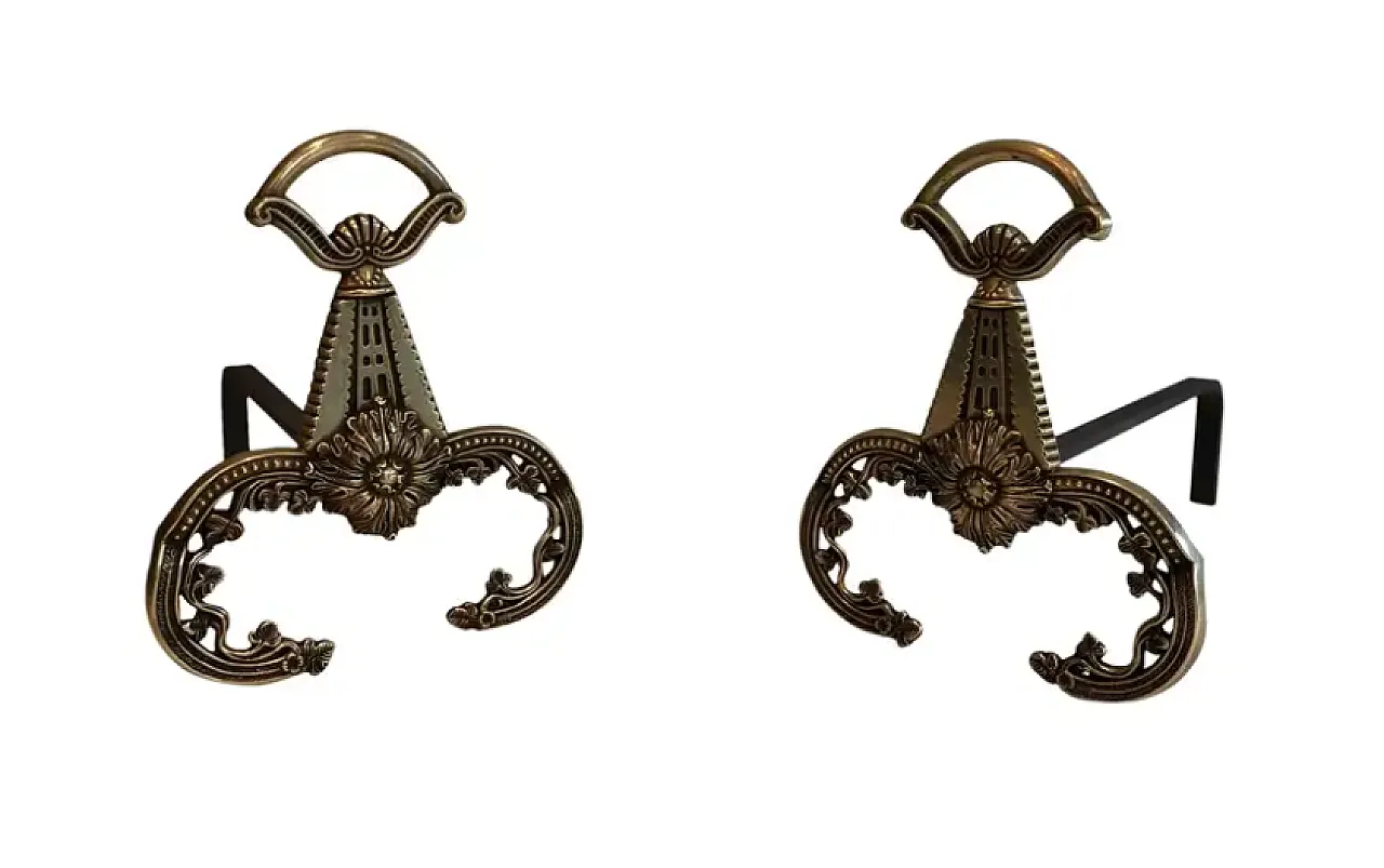 Coppia di Androni in bronzo in stile Neoclassico, primo '900 1