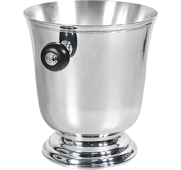 Glacette in metallo laminato argento di Christofle, anni '90