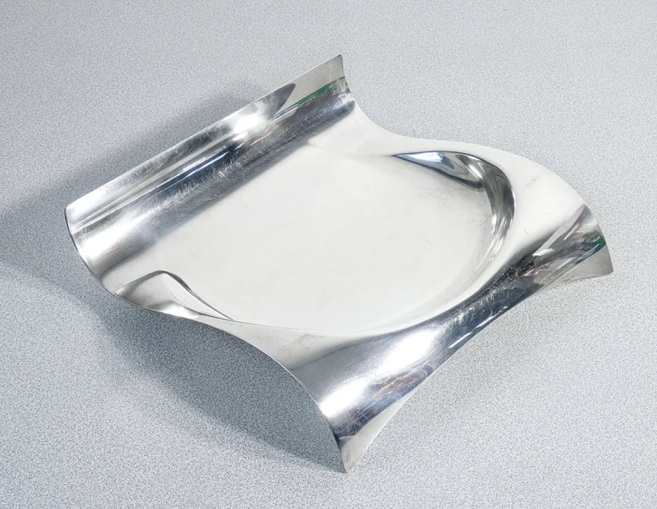 Centrotavola Duino in metallo argentato, anni '90 2