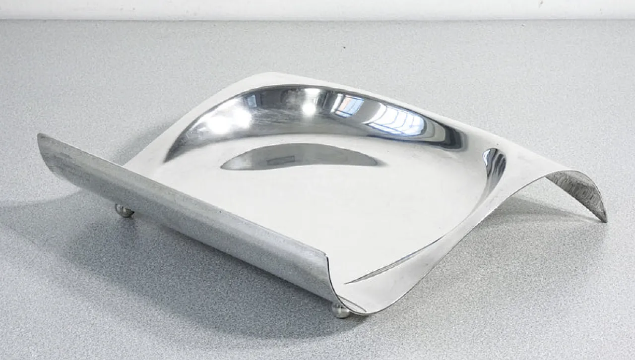 Centrotavola Duino in metallo argentato, anni '90 6