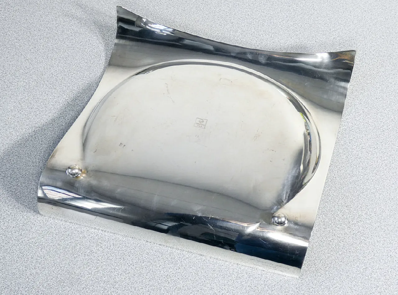 Centrotavola Duino in metallo argentato, anni '90 9