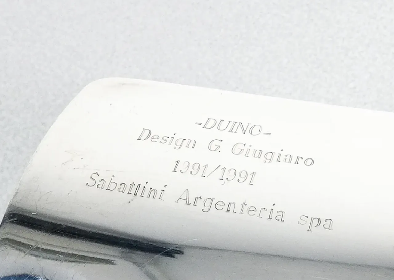 Centrotavola Duino in metallo argentato, anni '90 10