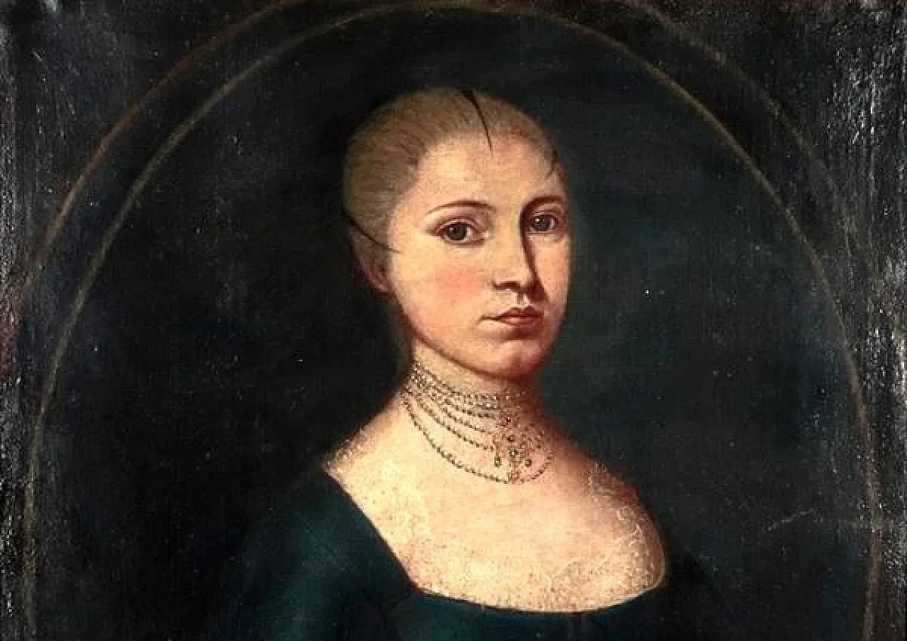 Portrait of a Woman with a Pearl Necklace, oil on canvas, 18th century 3