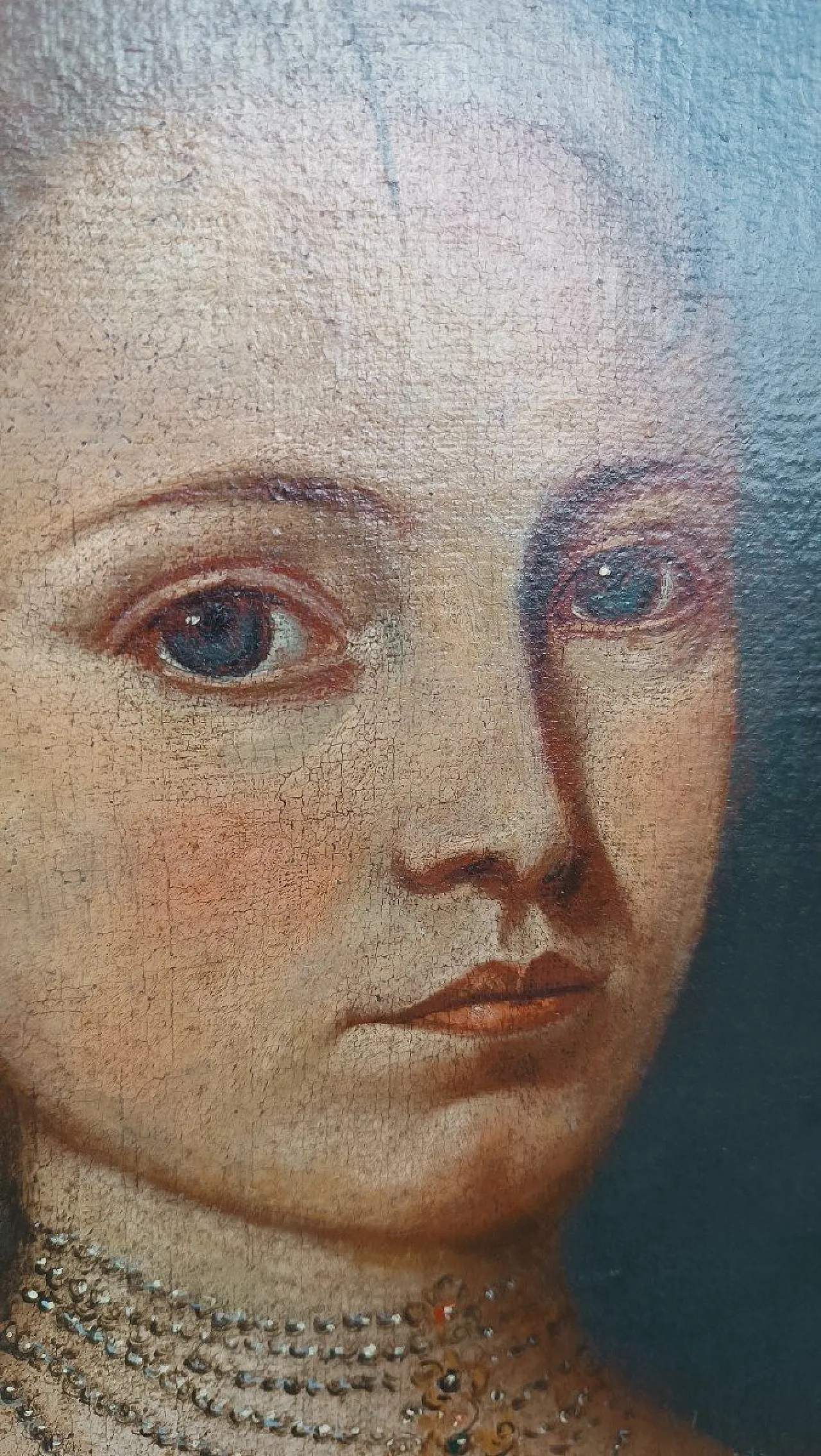 Portrait of a Woman with a Pearl Necklace, oil on canvas, 18th century 5