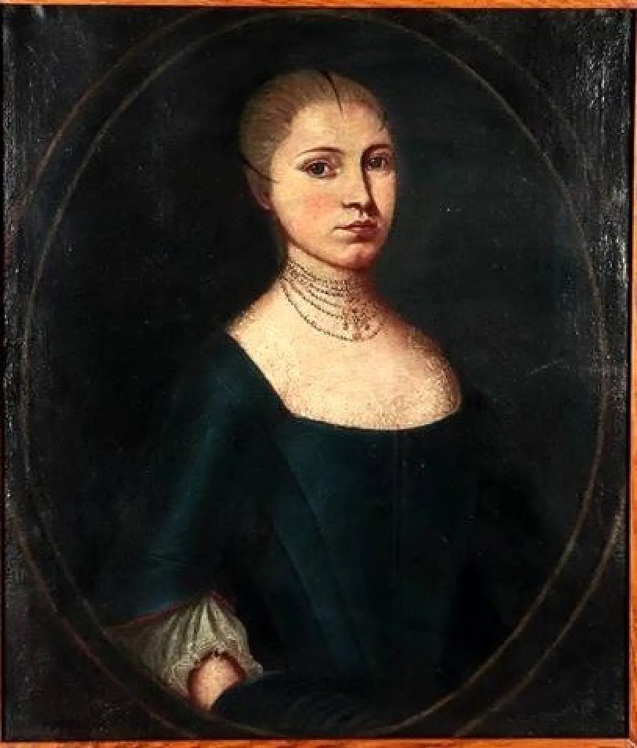 Portrait of a Woman with a Pearl Necklace, oil on canvas, 18th century 6